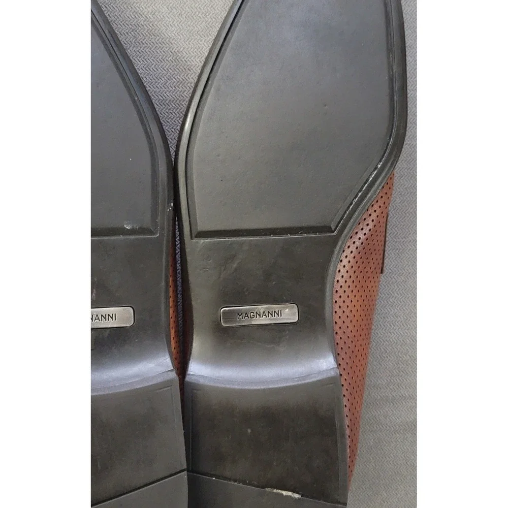 Magnanni Men's Congac Slip On‎ Loafers Made In Portugal Size 10.5 M 23159
